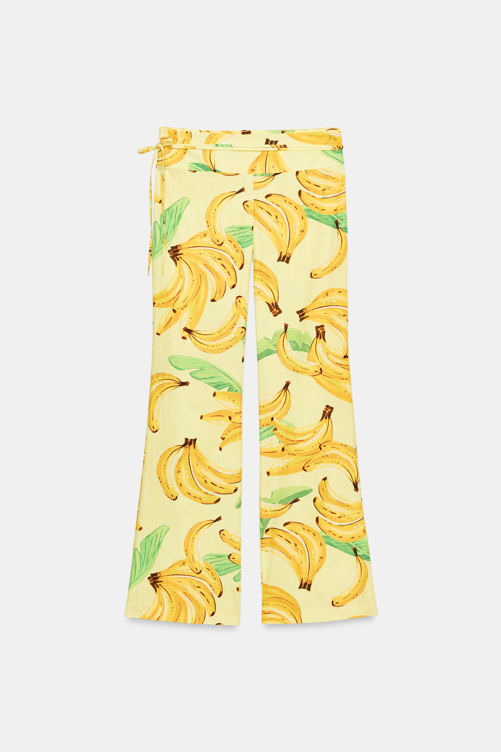 FRUIT PRINT DRAWSTRING PANTS